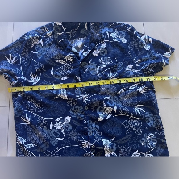 Womens Summer Tops - Blue Blouse / Shirt - Elastane - Floral - Casual Free Plane - Picture 6 of 16